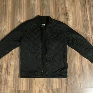 The North Face fleece quilted bomber jacket.